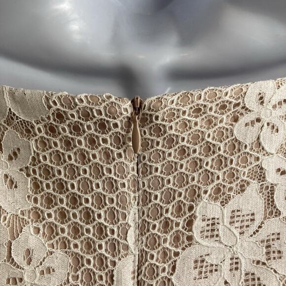 Eliza J Women's Ivory Lace Sheath Size 20W Summer Cocktail Party Fairy Ethereal - Picture 10 of 11